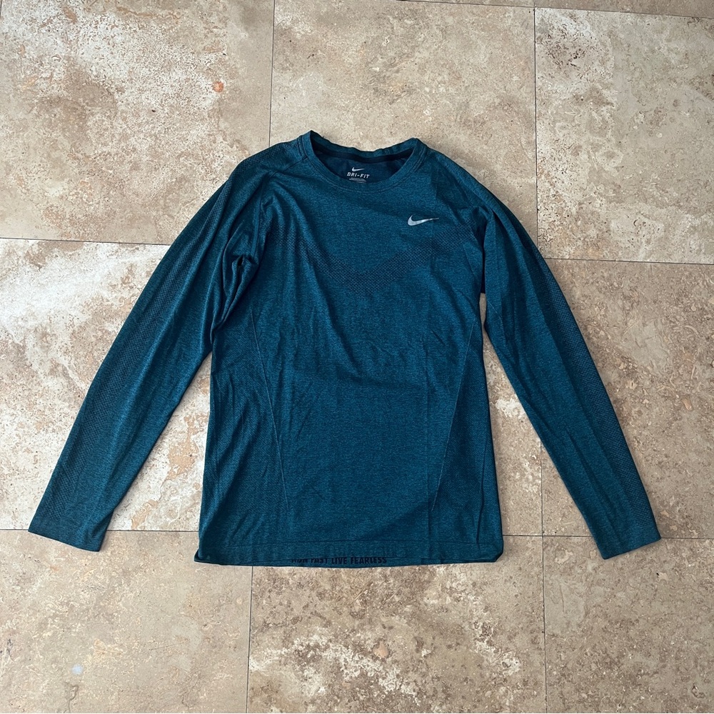 Nike Teal DRI-FIT Long Sleeve Tee